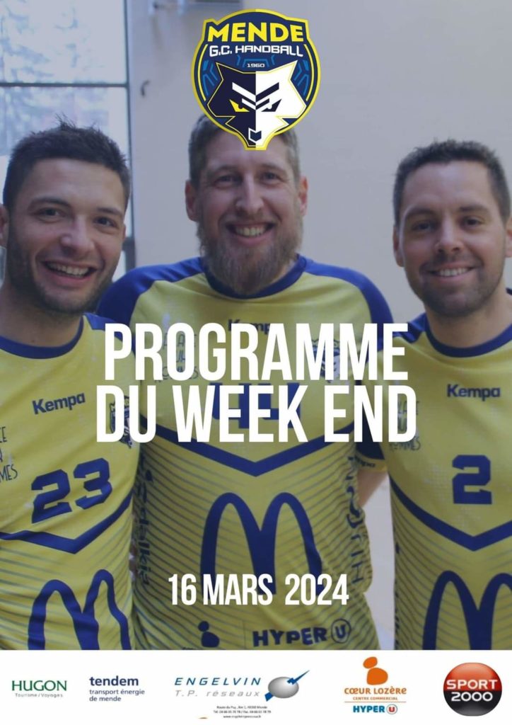 Programme du week-end du 25/26 mars ! - US NAFARROA HANDBALL